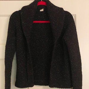 J.Crew Black Metallic Tweed Cardigan